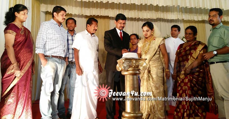 Sujith Manju Wedding Reception Pics 